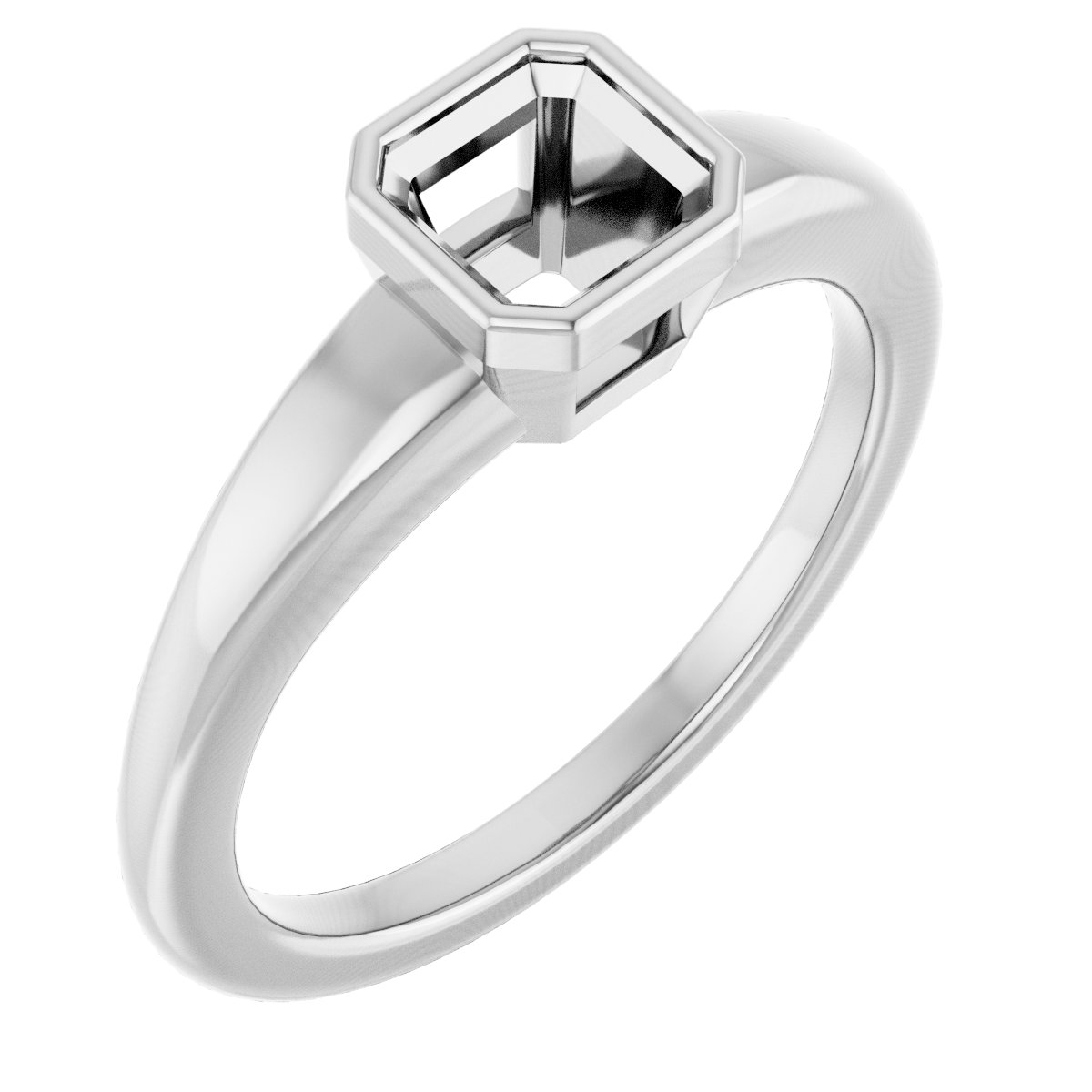 Bezel-Set Solitaire Engagement Ring