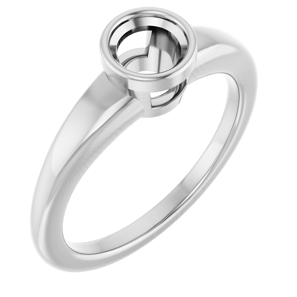 Bezel-Set Solitaire Engagement Ring