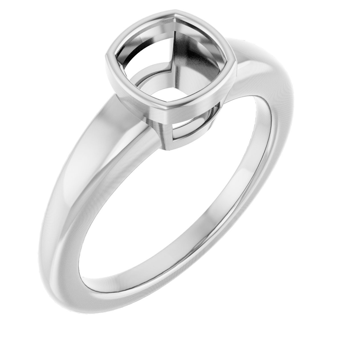 Bezel-Set Solitaire Engagement Ring