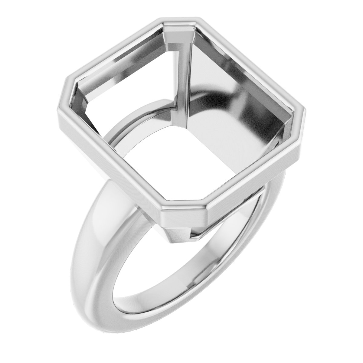 Bezel-Set Solitaire Engagement Ring