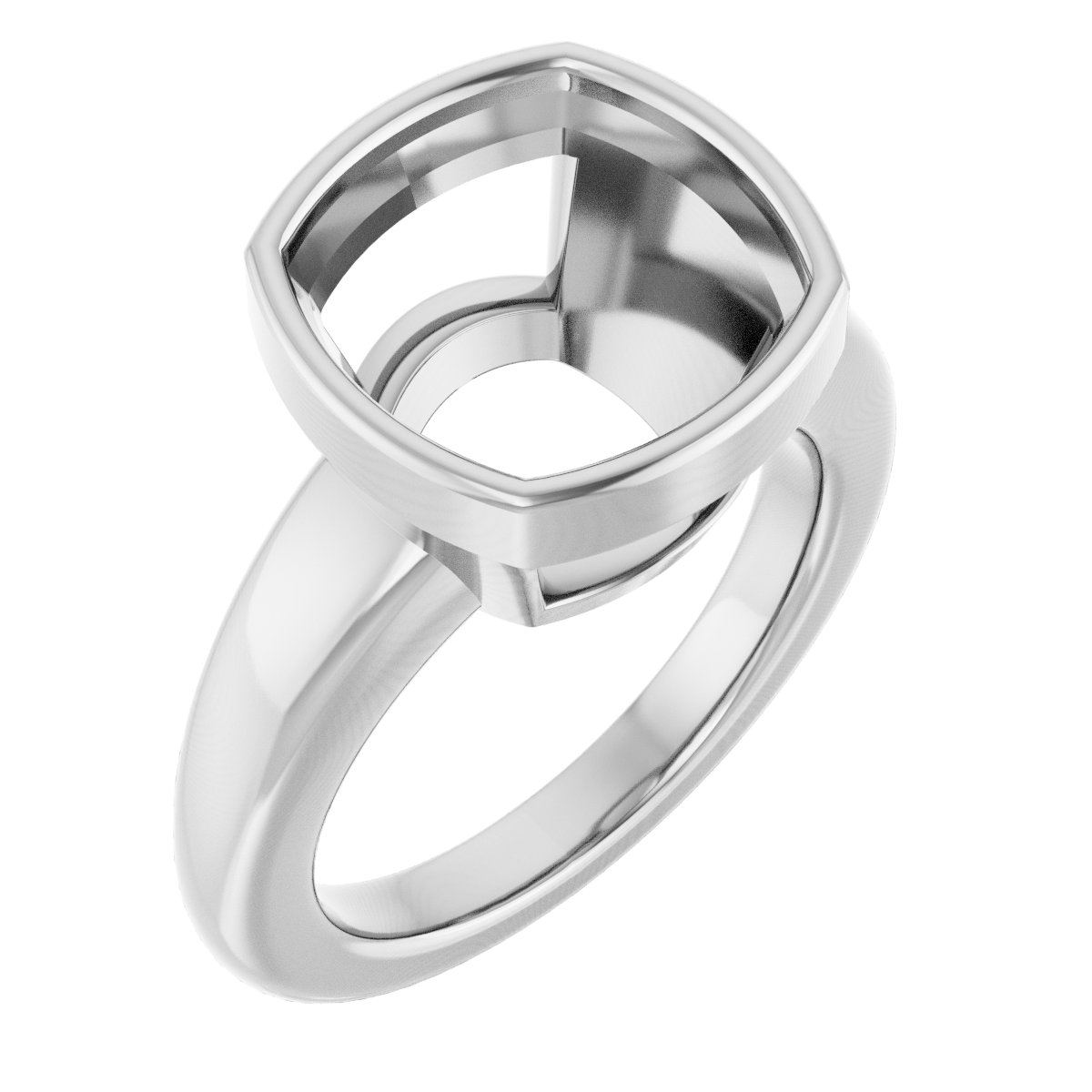 Bezel-Set Solitaire Engagement Ring