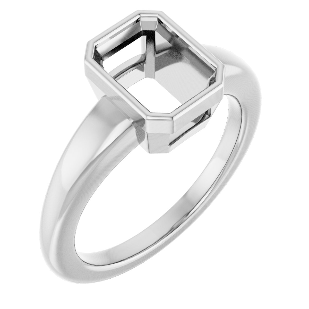 Bezel-Set Solitaire Engagement Ring