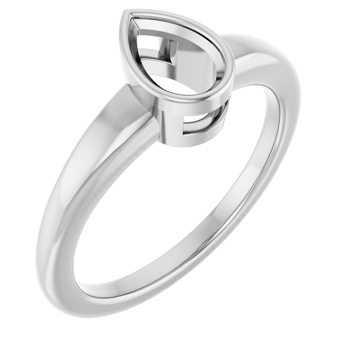 Bezel-Set Solitaire Engagement Ring