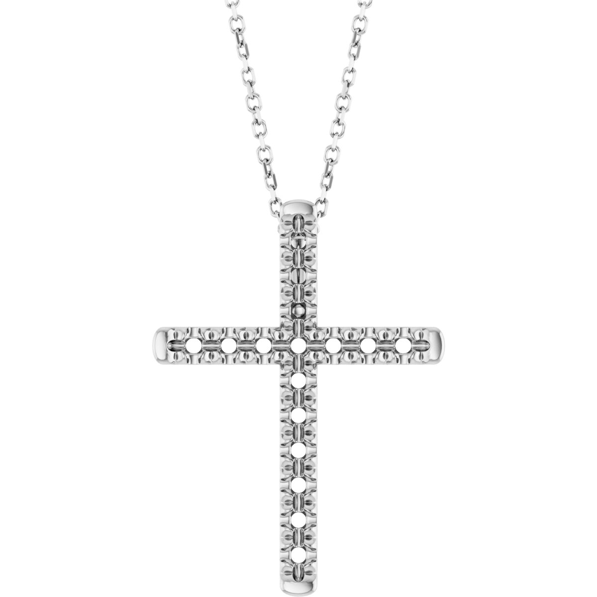French-Set Cross Necklace or Pendant