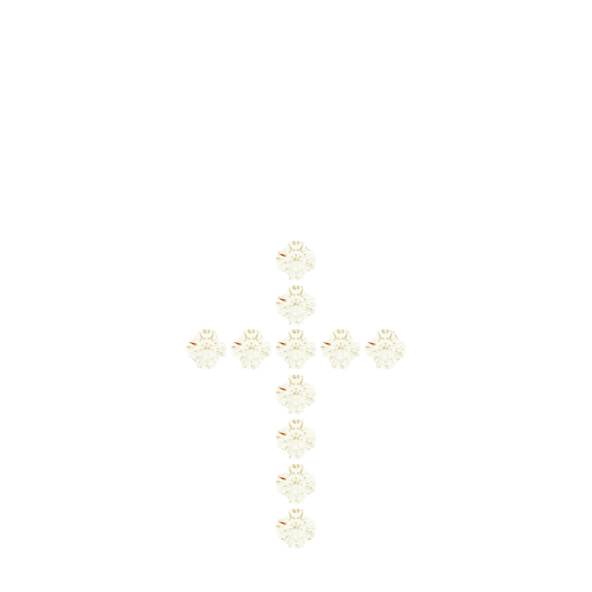 French-Set Cross Necklace or Pendant