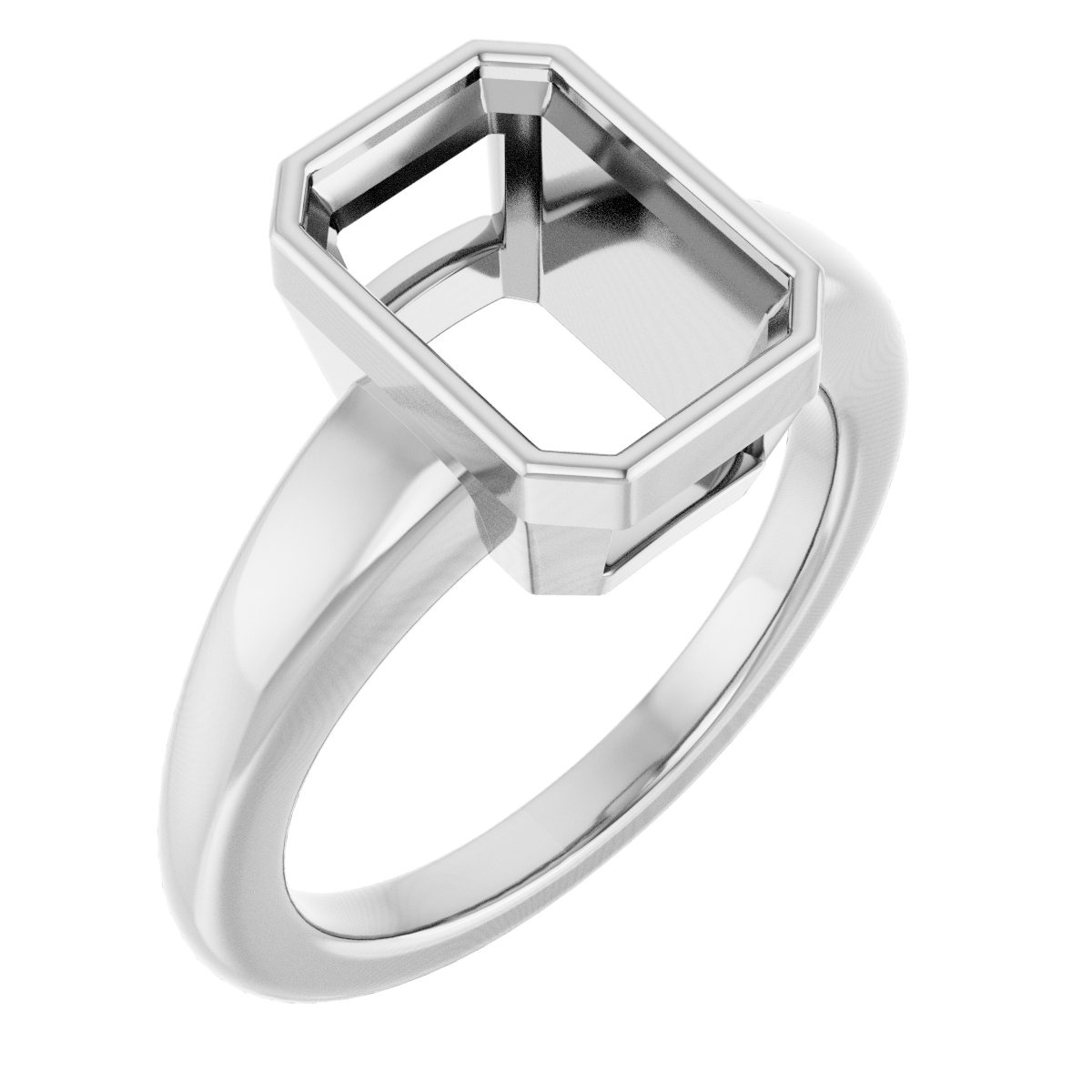 Bezel-Set Solitaire Engagement Ring