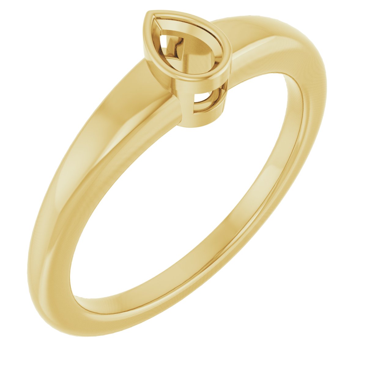 Bezel-Set Solitaire Engagement Ring
