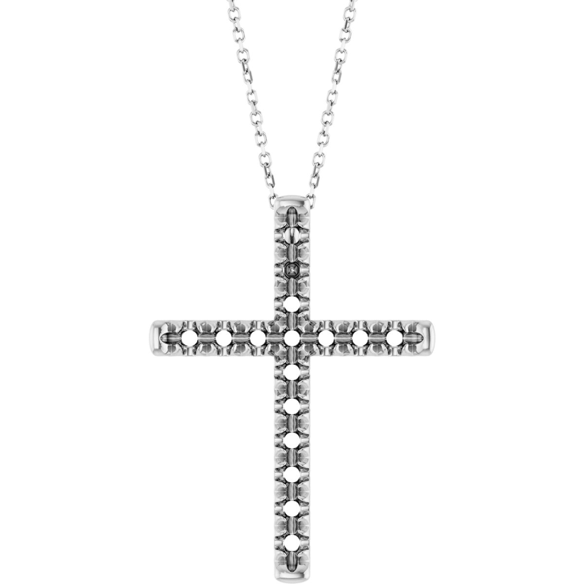 French-Set Cross Necklace or Pendant