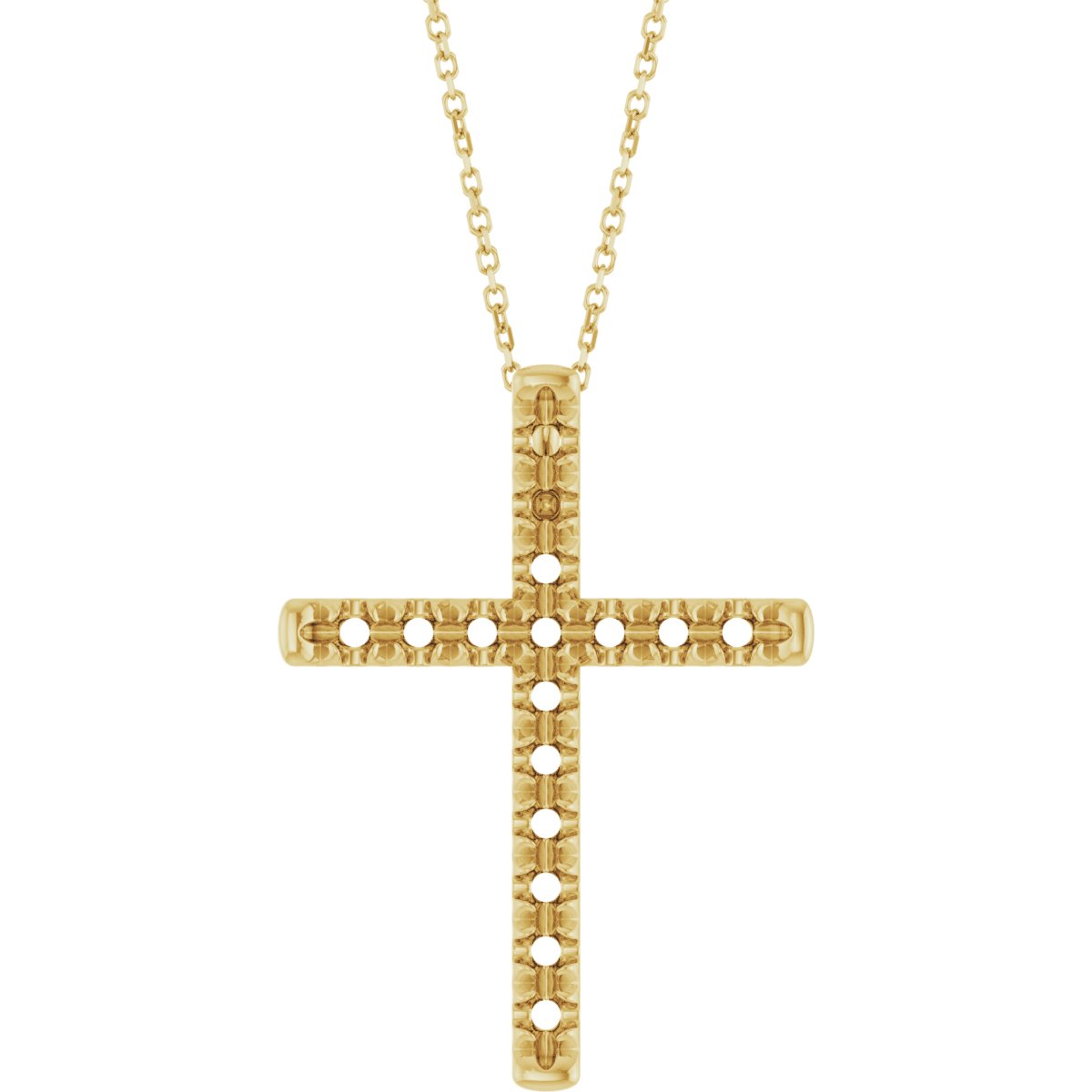 French-Set Cross Necklace or Pendant