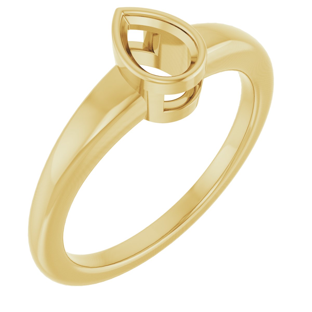 Bezel-Set Solitaire Engagement Ring