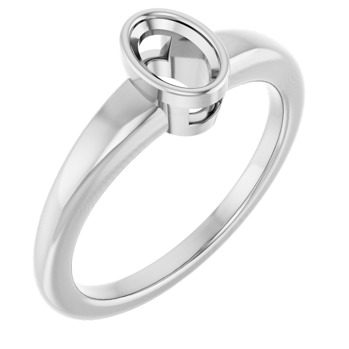Bezel-Set Solitaire Engagement Ring