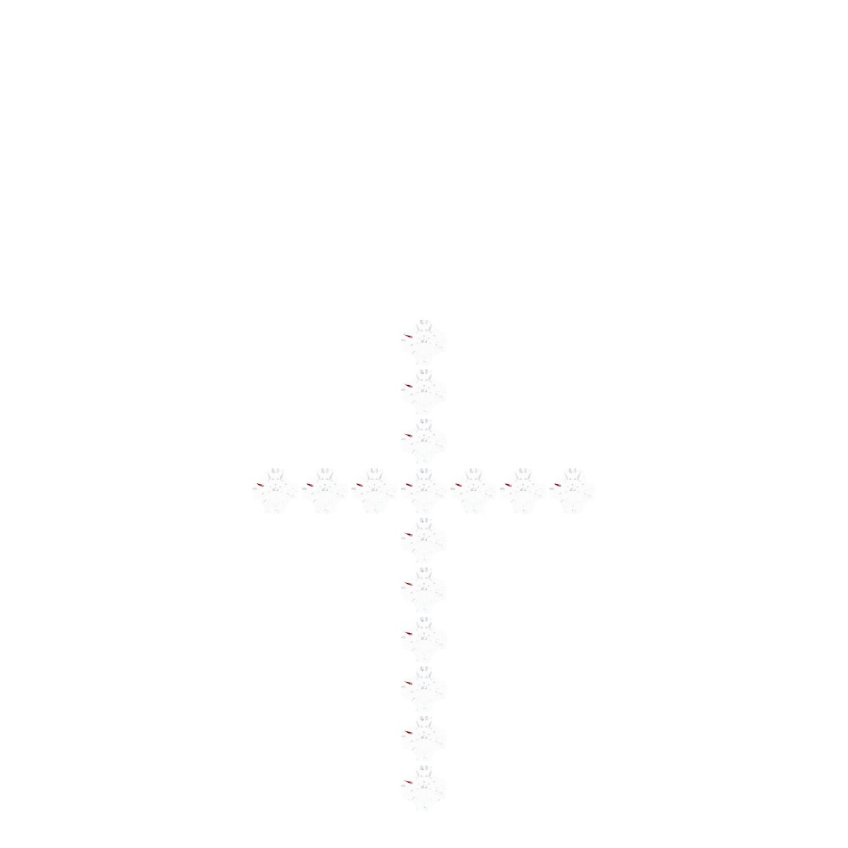 French-Set Cross Pendant