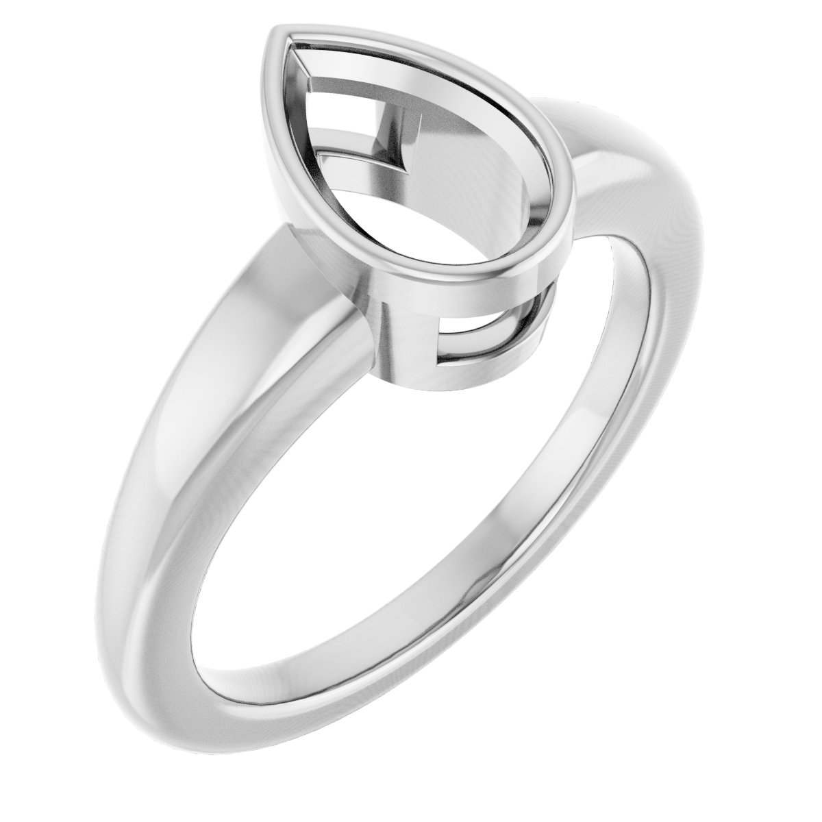 Bezel-Set Solitaire Engagement Ring