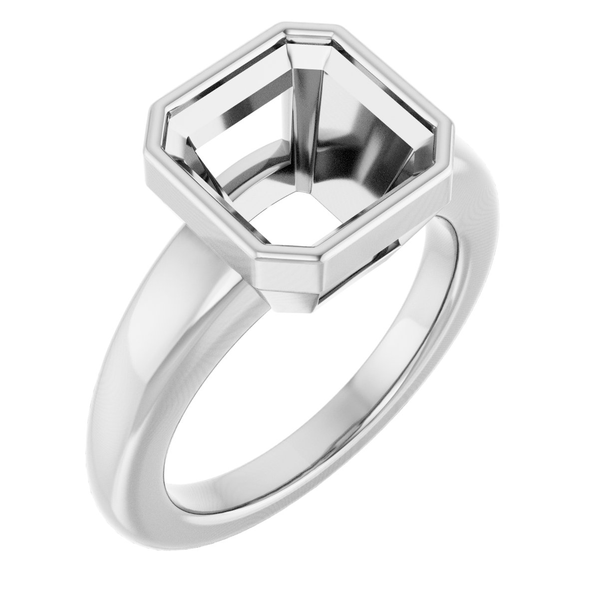 Bezel-Set Solitaire Engagement Ring