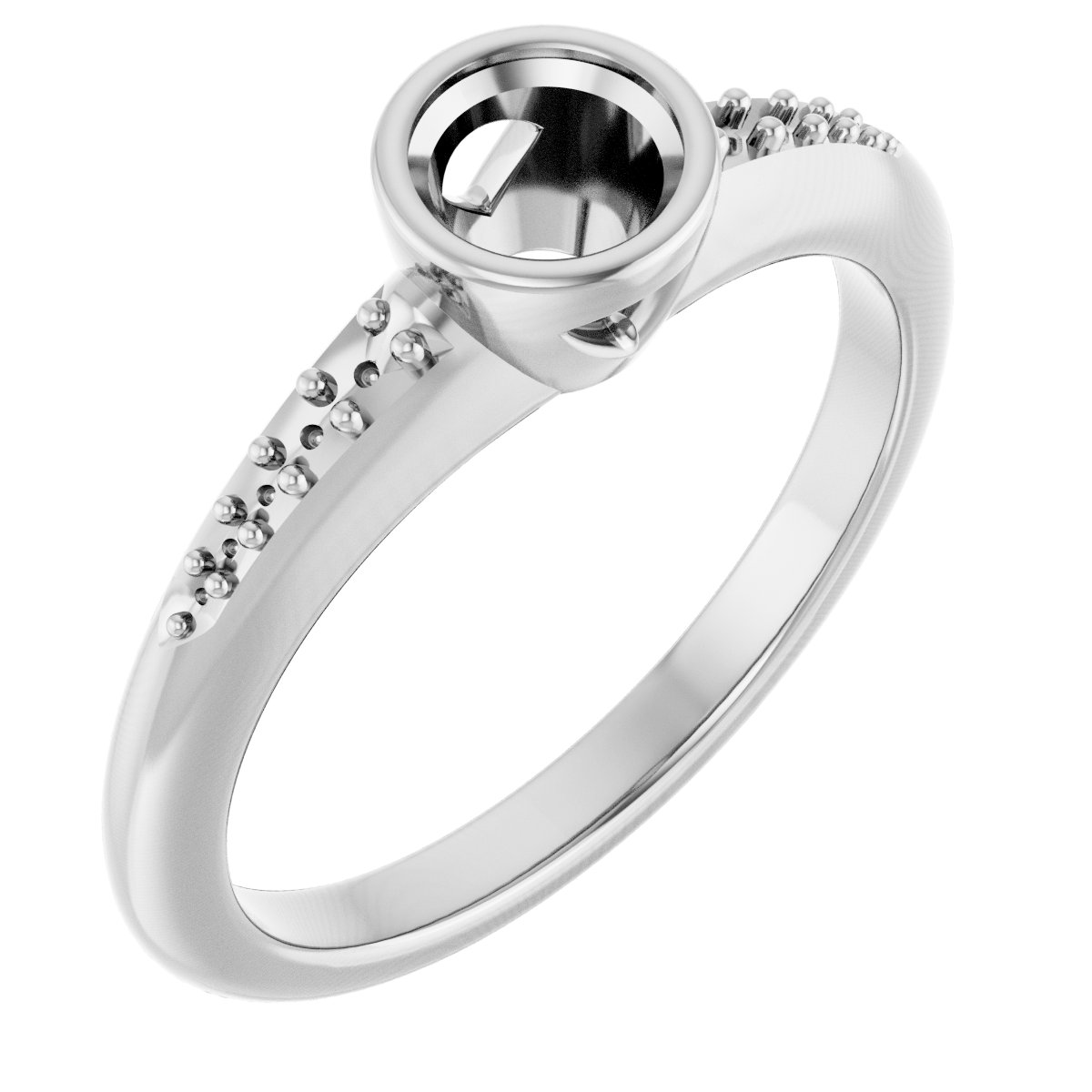 Bezel-Set Solitaire Engagement Ring