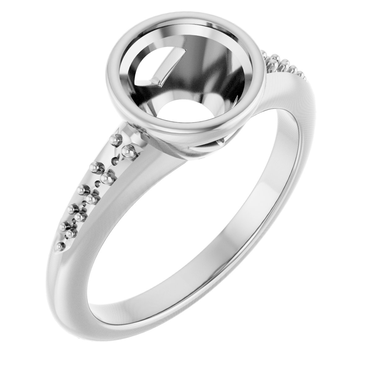 Bezel-Set Solitaire Engagement Ring