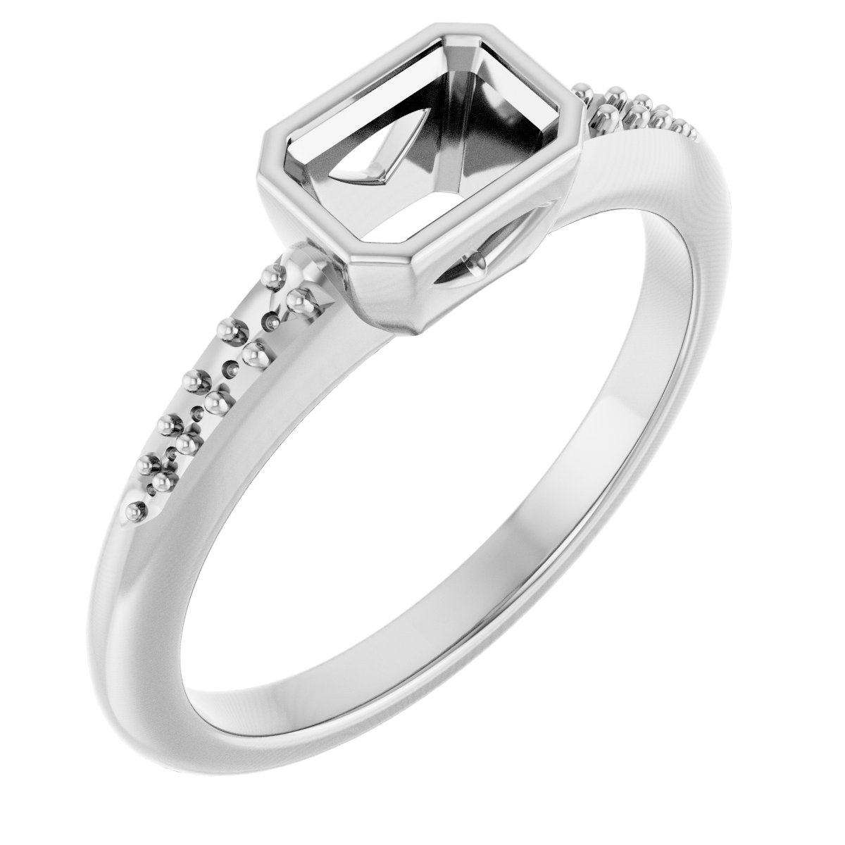 Bezel-Set Solitaire Engagement Ring