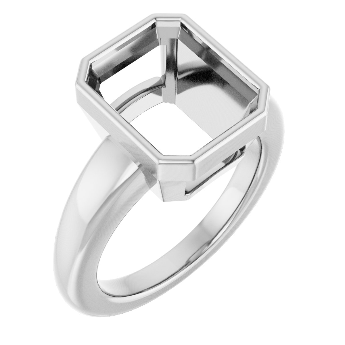 Bezel-Set Solitaire Engagement Ring