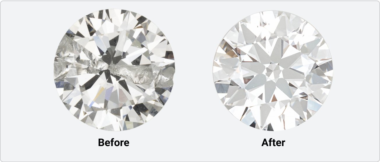 Before and After Diamond Repair