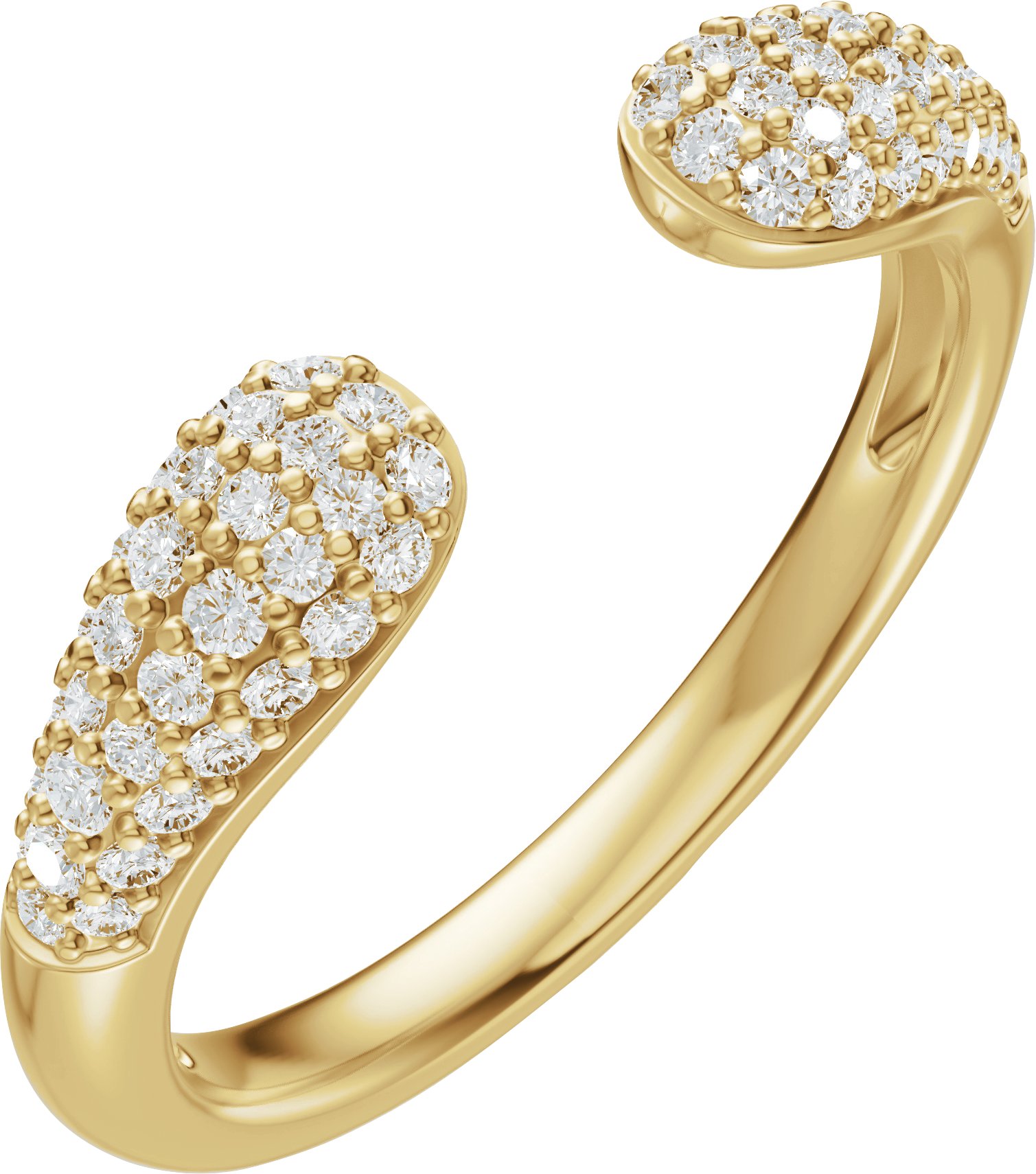 Pavé-Style Open Band