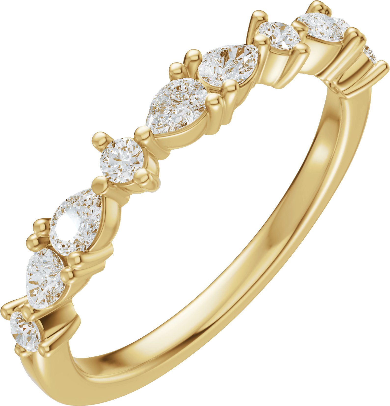 1/2 CTW Natural Diamond Anniversary Band – 14K Yellow Gold