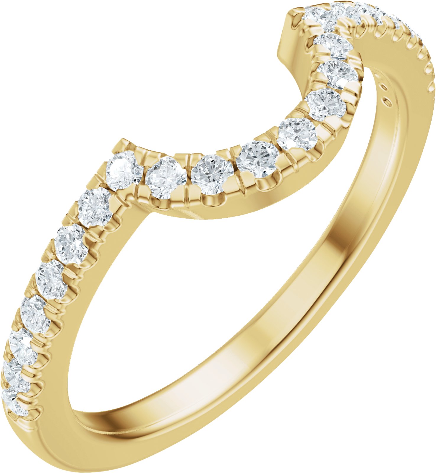 Claw-Prong Accented Bezel-Style Engagement Ring or Band