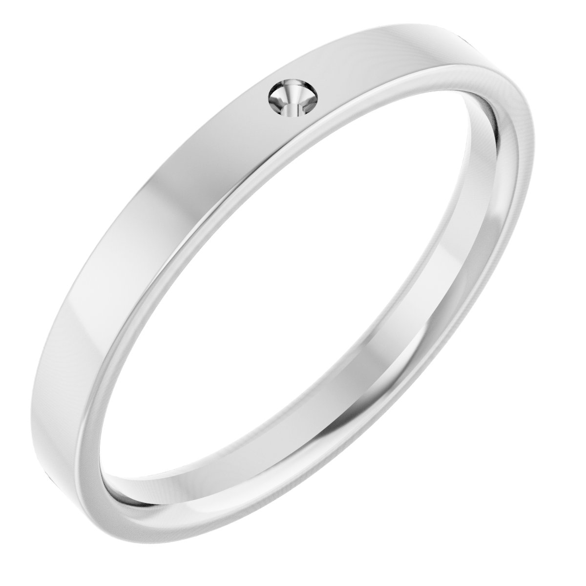 Accented Comfort-Fit Flat Band