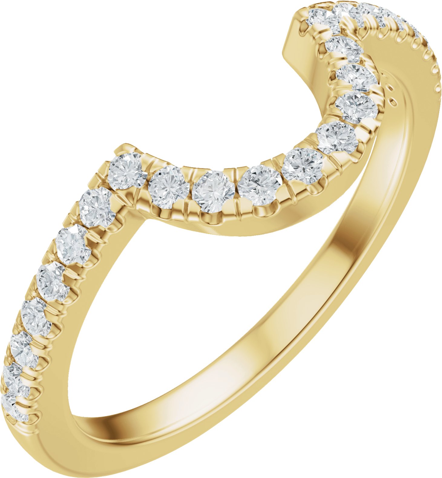 Claw-Prong Accented Bezel-Style Engagement Ring or Band