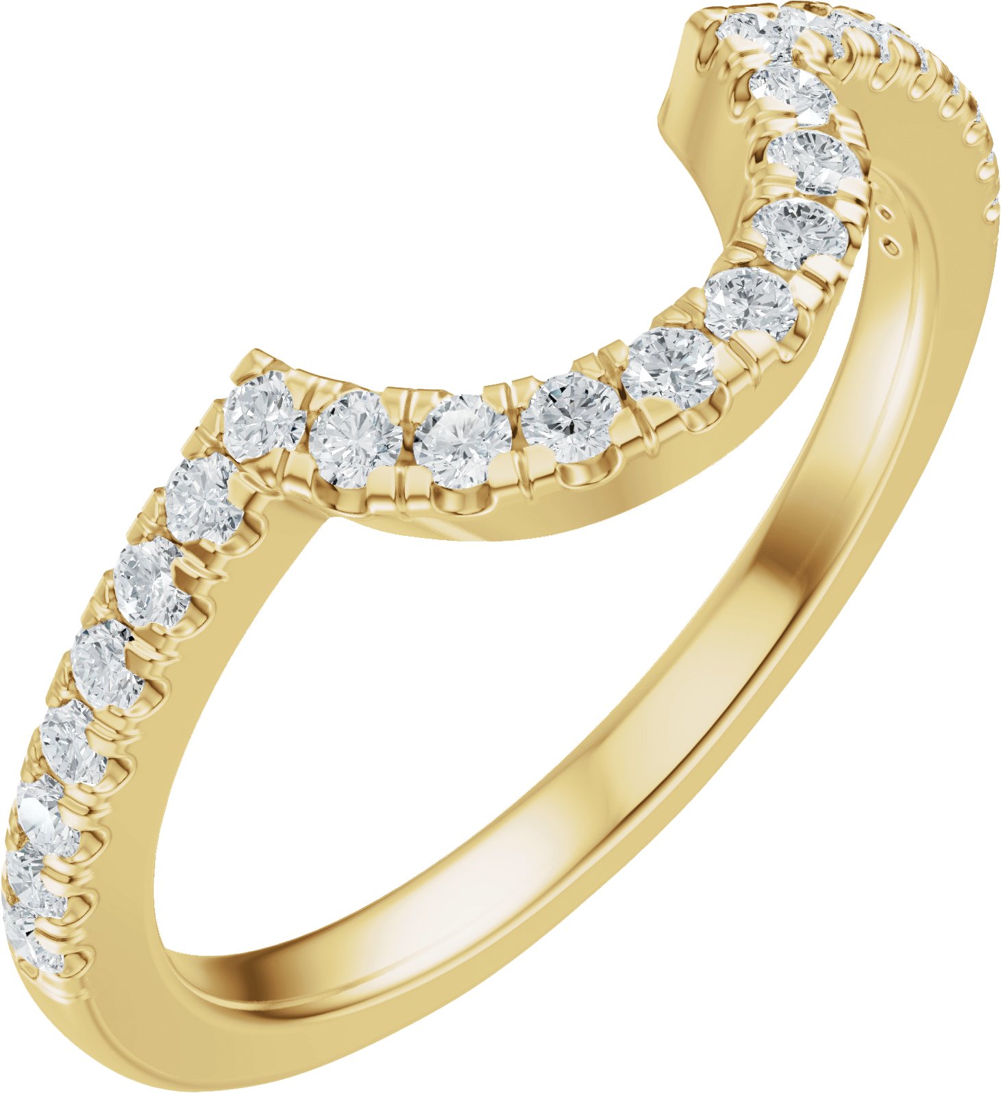 Claw-Prong Accented Bezel-Style Engagement Ring or Band