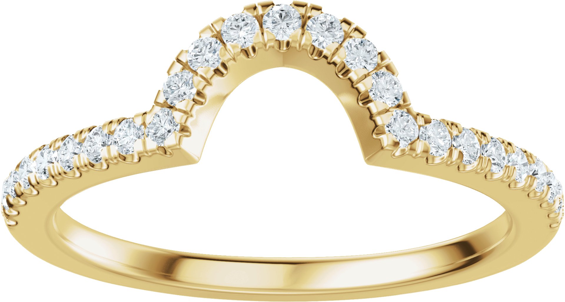 14K Yellow Gold 1/5 CTW Natural Diamond Matching Band