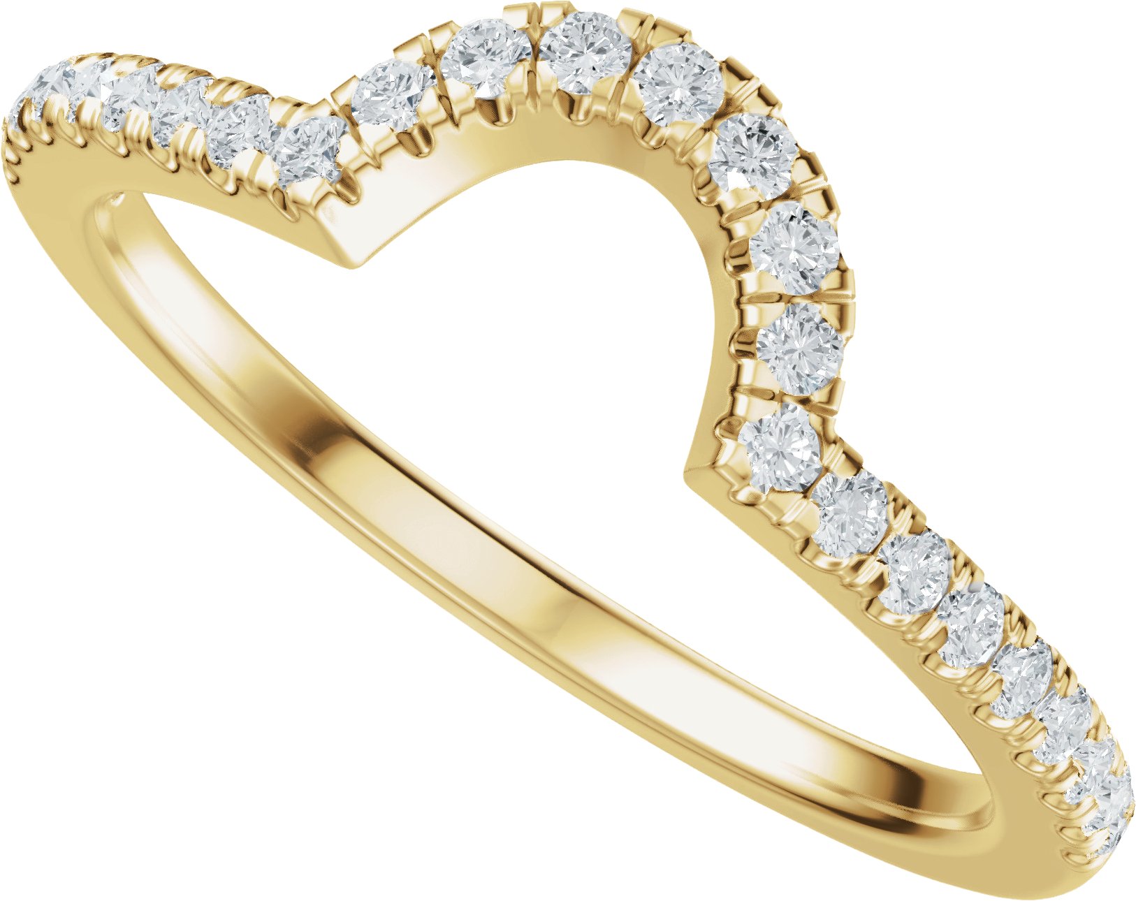 14K Yellow Gold 1/5 CTW Natural Diamond Matching Band