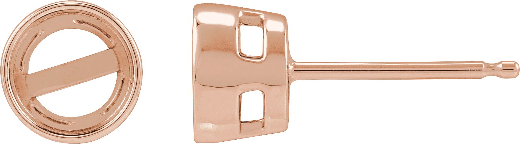 Lightweight Bezel-Set Stud Earrings