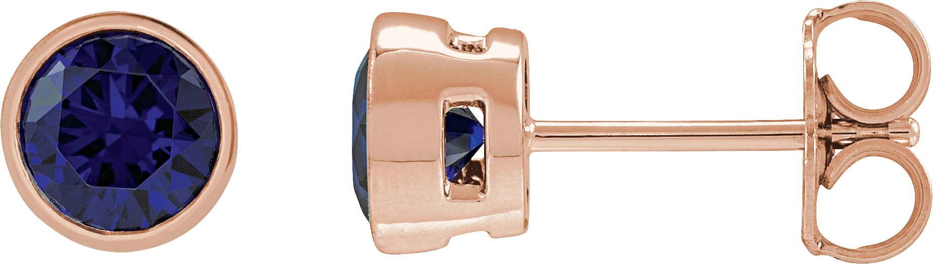 Lightweight Bezel-Set Stud Earrings