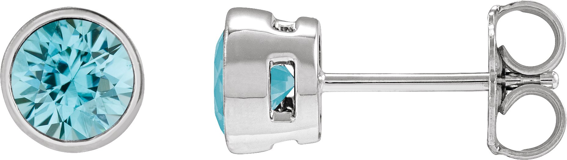 Lightweight Bezel-Set Stud Earrings