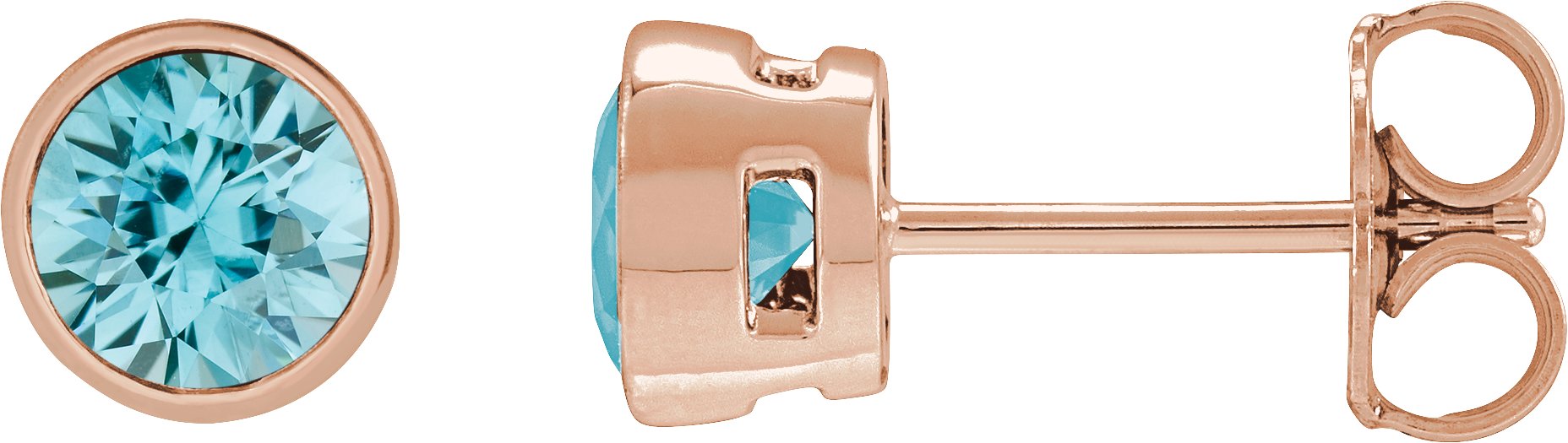 Lightweight Bezel-Set Stud Earrings