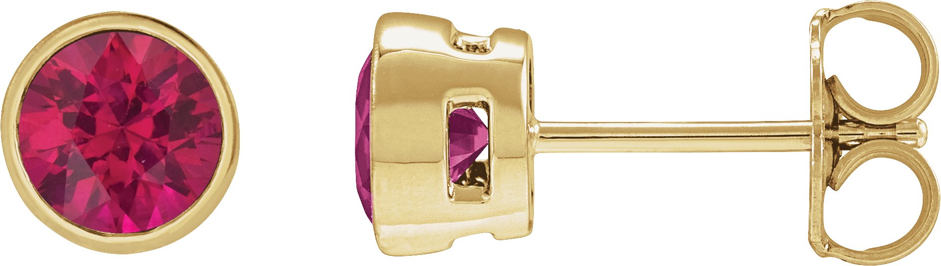 Lightweight Bezel-Set Stud Earrings