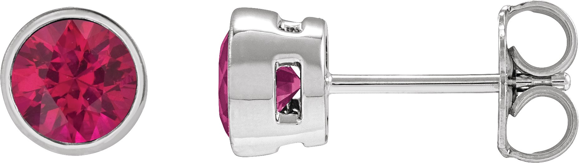 Lightweight Bezel-Set Stud Earrings