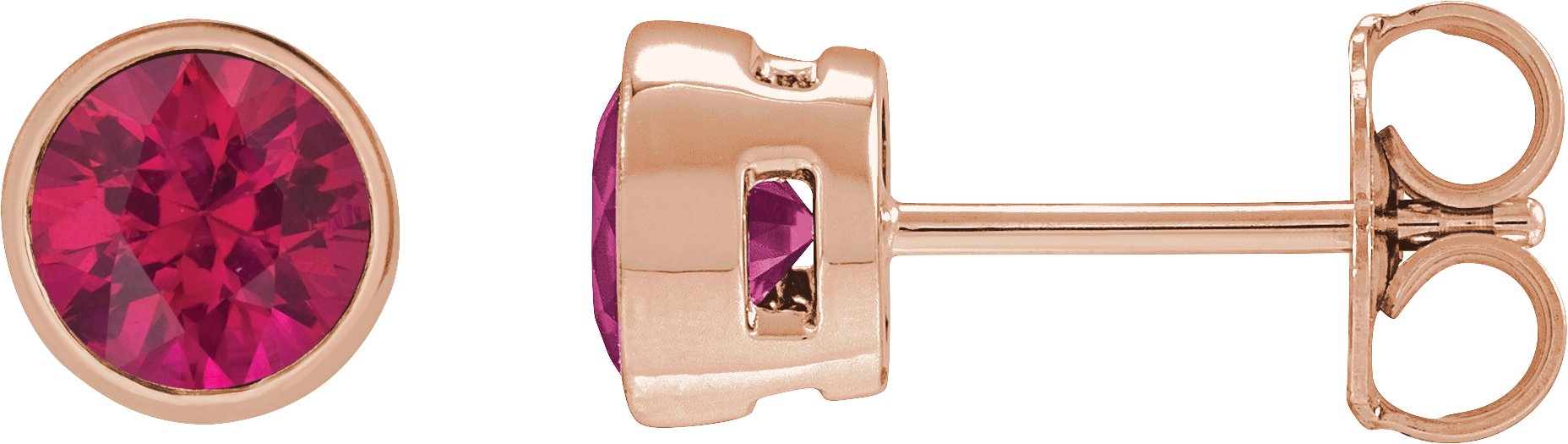 Lightweight Bezel-Set Stud Earrings