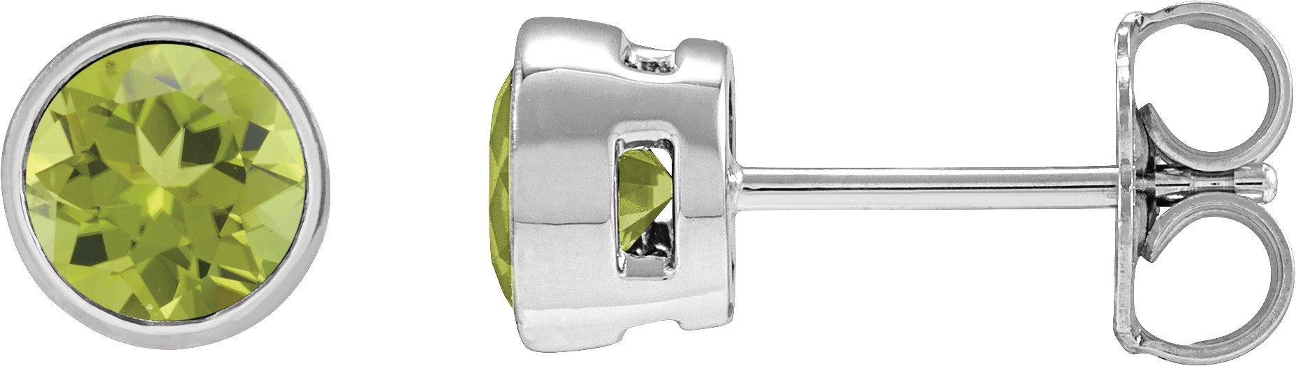 Lightweight Bezel-Set Stud Earrings