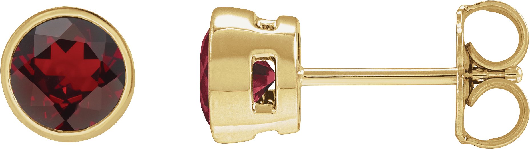 Lightweight Bezel-Set Stud Earrings