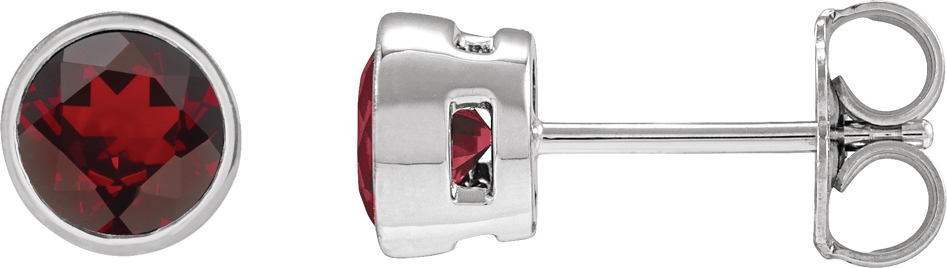 Lightweight Bezel-Set Stud Earrings