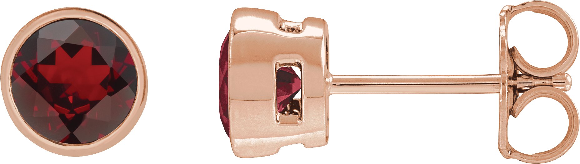 Lightweight Bezel-Set Stud Earrings