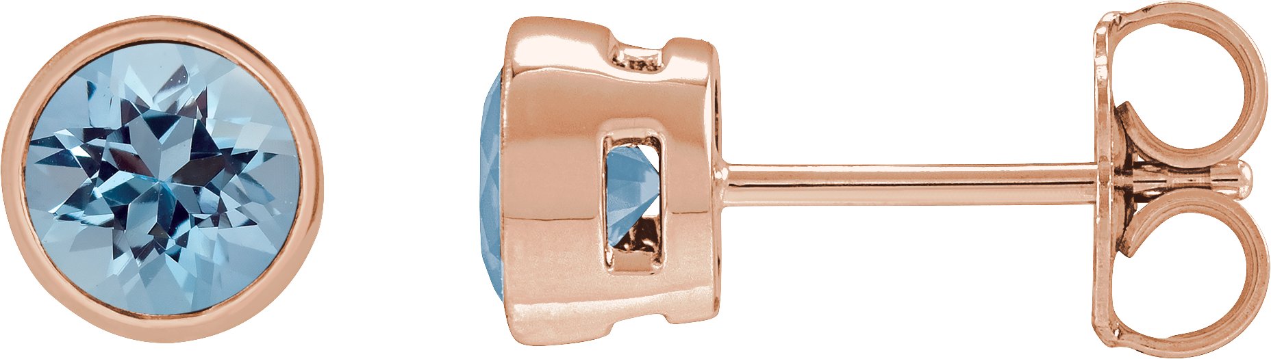 Lightweight Bezel-Set Stud Earrings