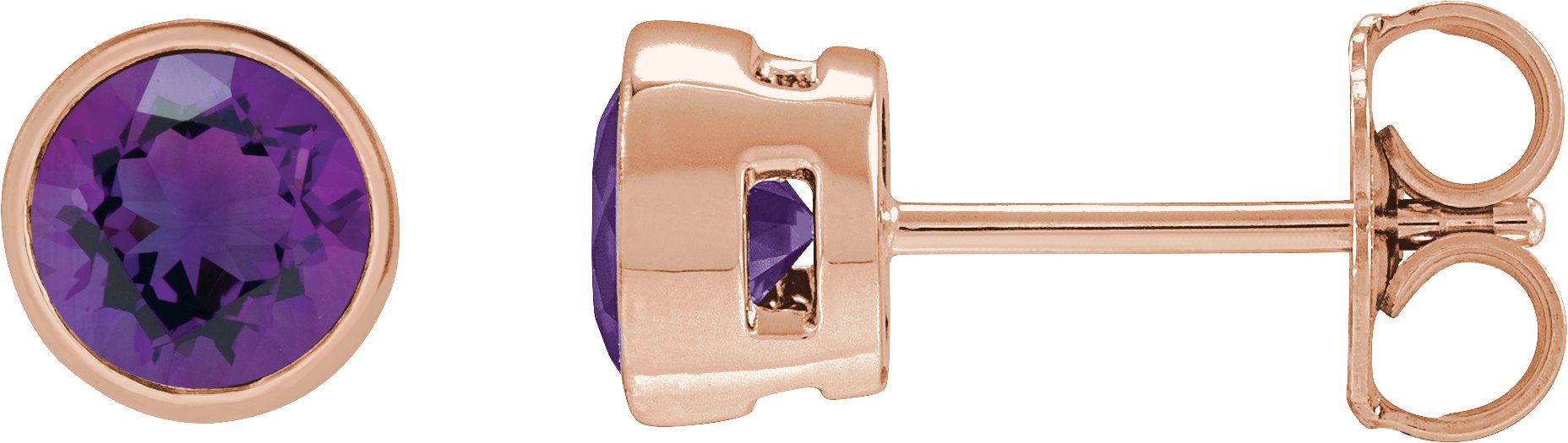 Lightweight Bezel-Set Stud Earrings