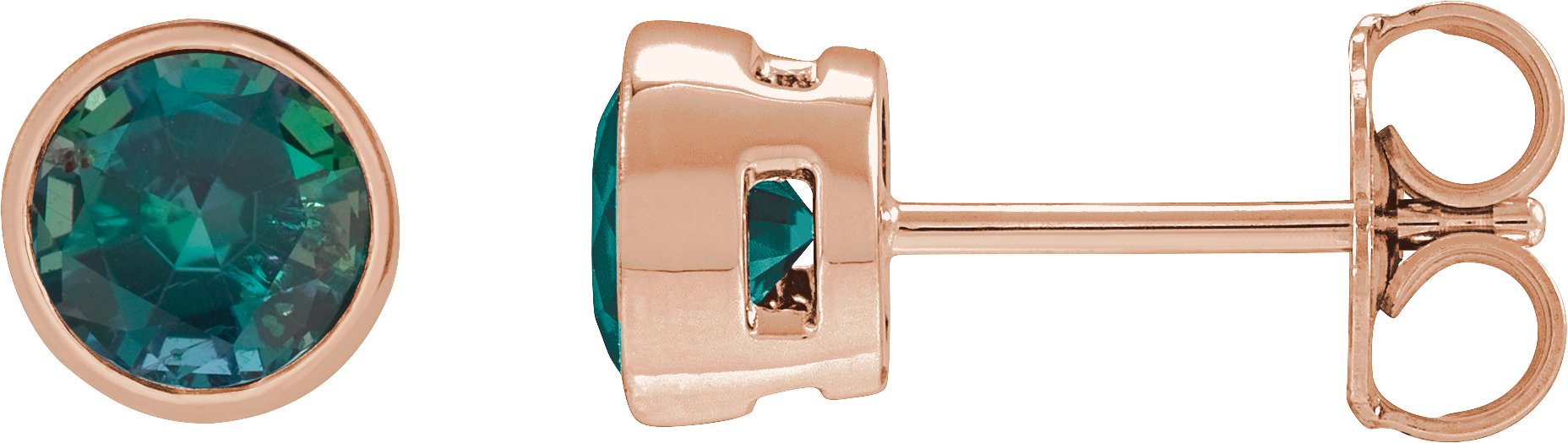 Lightweight Bezel-Set Stud Earrings