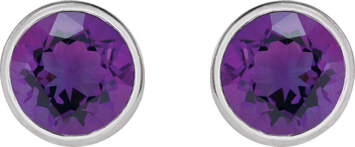 Alternative view of Bezel-Set Stud Earrings