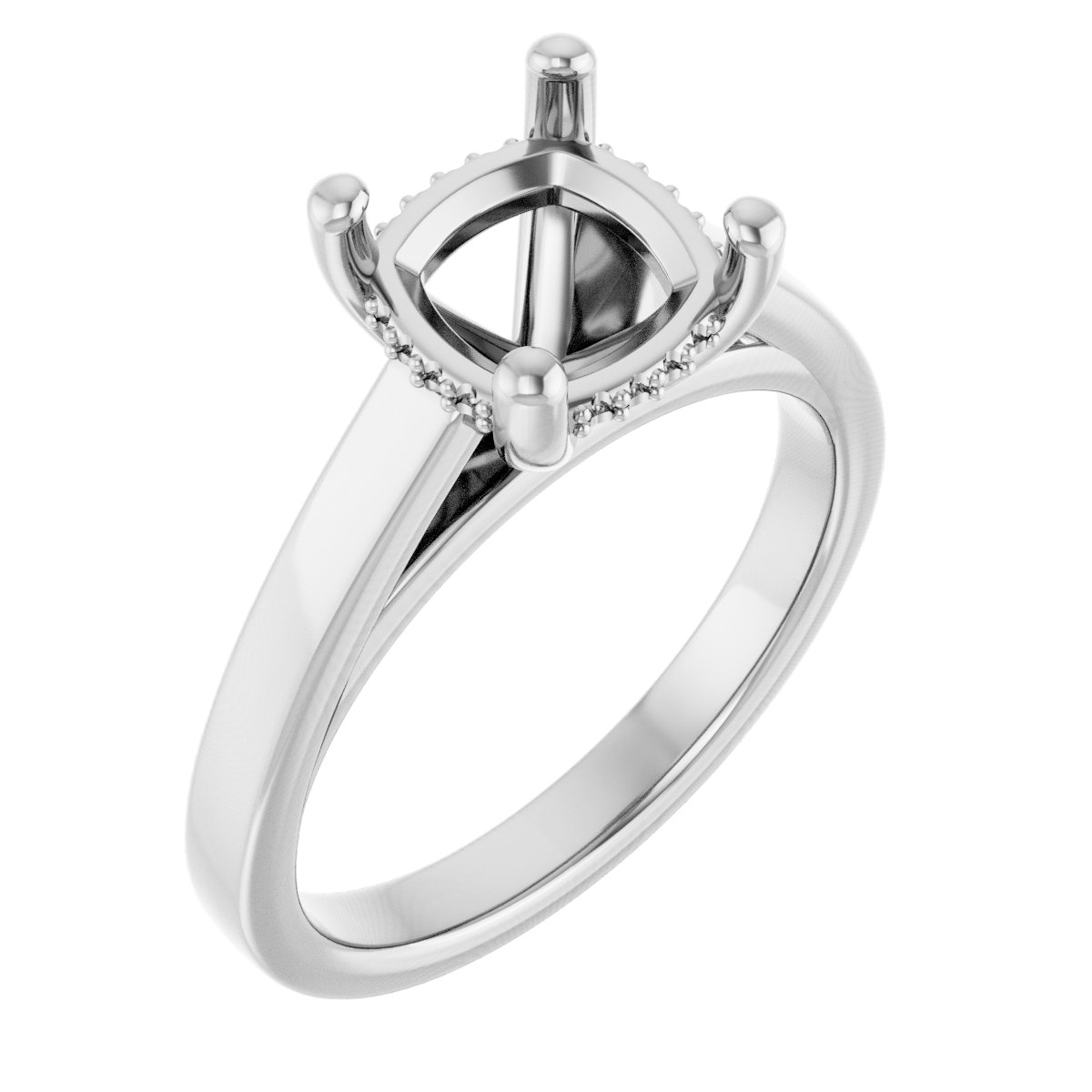 Hidden Halo-Style Engagement Ring