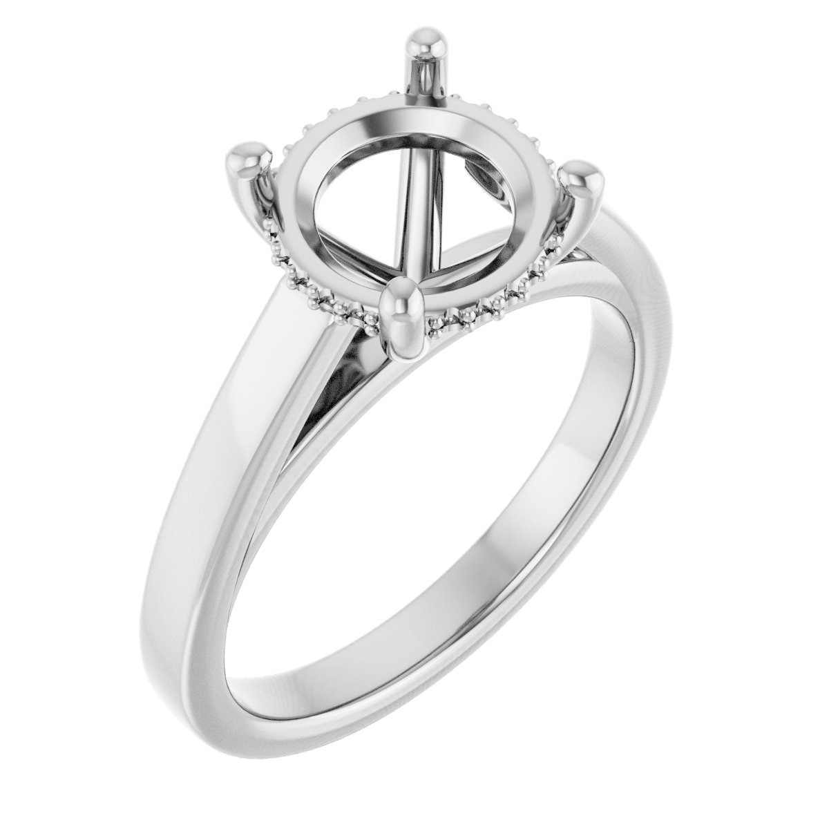 Hidden Halo-Style Engagement Ring