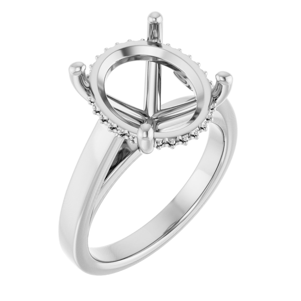Hidden Halo-Style Engagement Ring