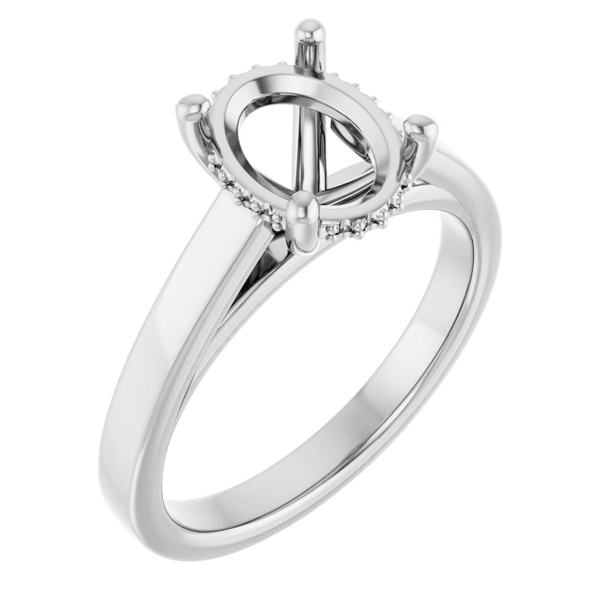Hidden Halo-Style Engagement Ring